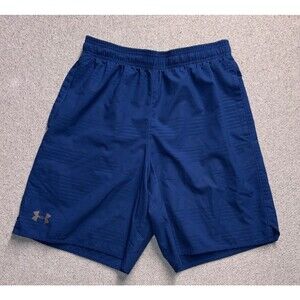 Under Armour Men's HeatGear Athletic Shorts - Blue - Size Medium 8” Inseam